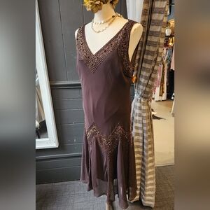 Dress Barn Sleeveless Flapper Style Dress